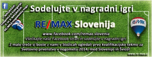 Nepremičnine RE/MAX Slovenija - Nagradna igra - ogled kvalifikacijske tekme